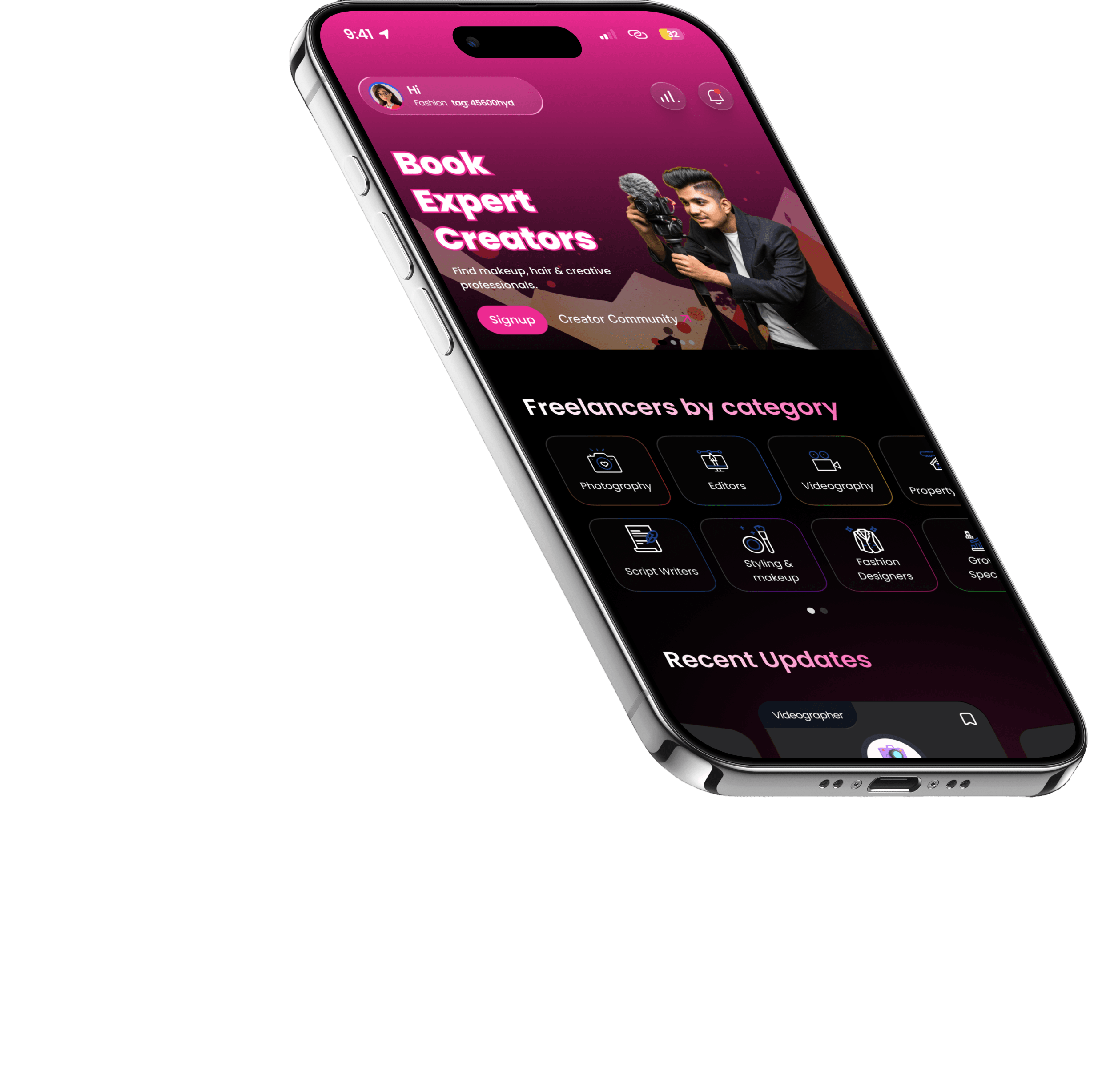 DigiTag app – creator view